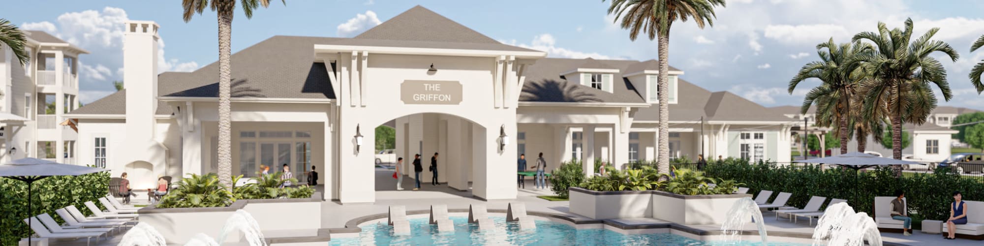 Outdoor swimming pool at The Griffon Vero Beach in Vero Beach, Florida