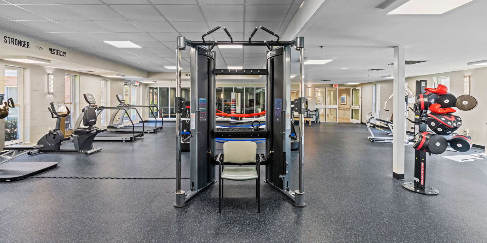 Fitness room at Chapel Hill in Cumberland, Rhode Island