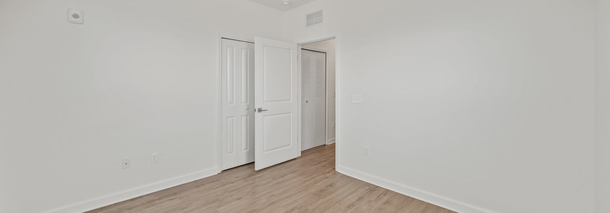 Bedroom with ceiling fan at Fletcher Black in Panama City, Florida