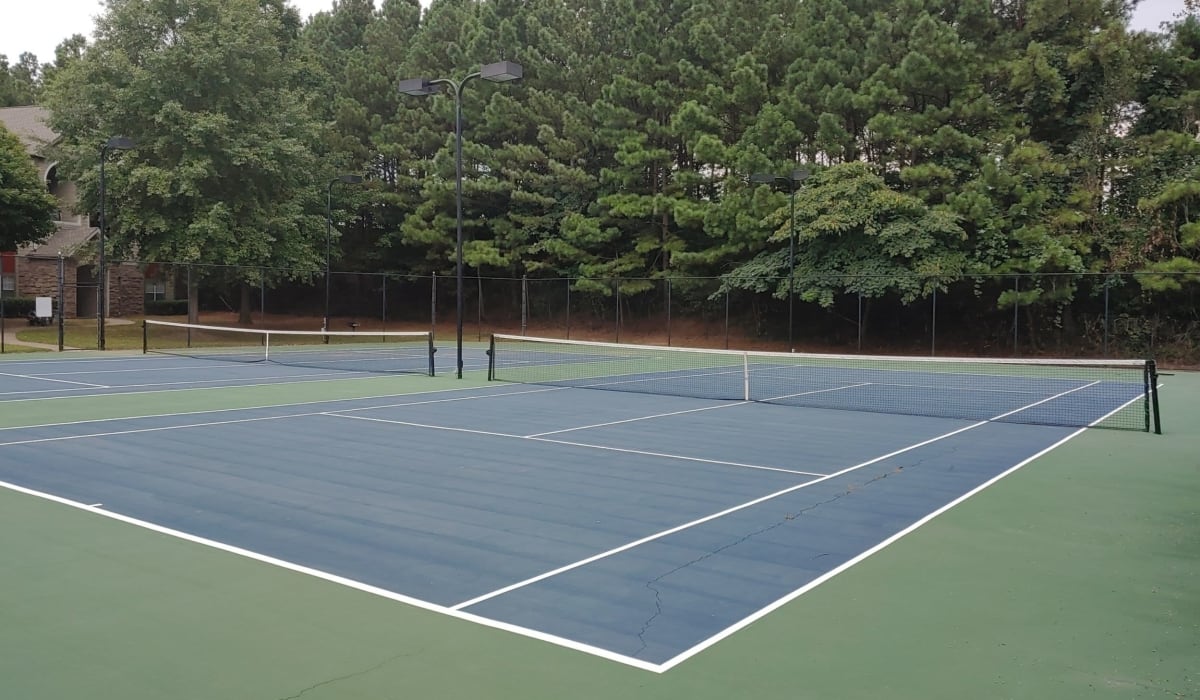 Tennis court at Alta Mill Apartments, Austell, Georgia