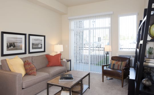 Affinity at Loveland living room with natural light