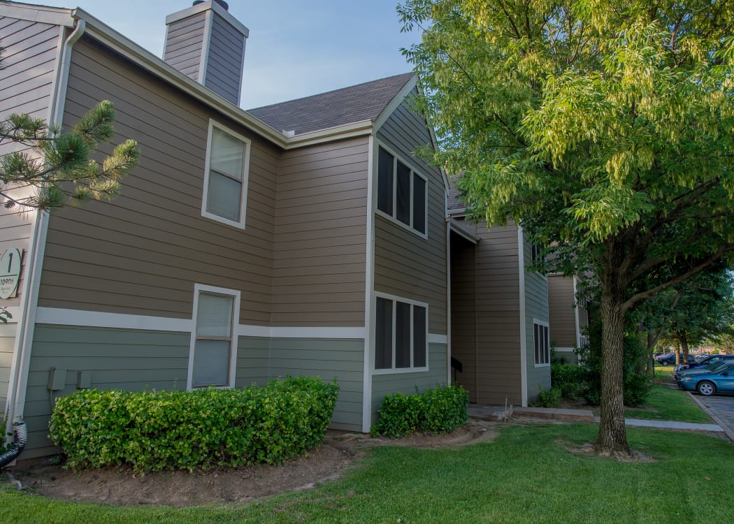 Beautiful apartment buildings at Sugarberry Apartments in Tulsa, Oklahoma