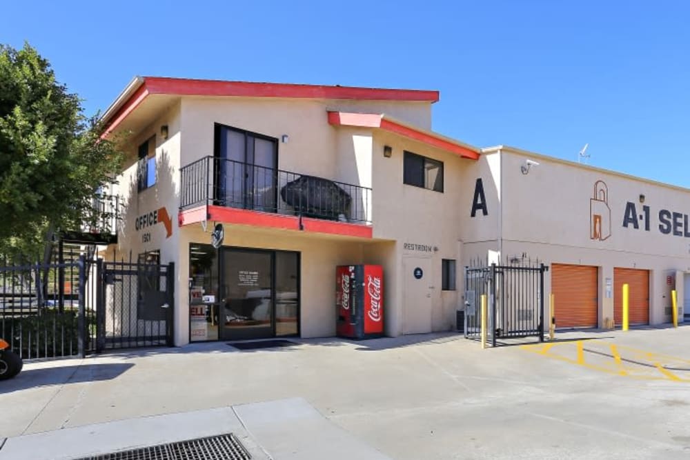 The front entrance to A-1 Self Storage in San Diego, California