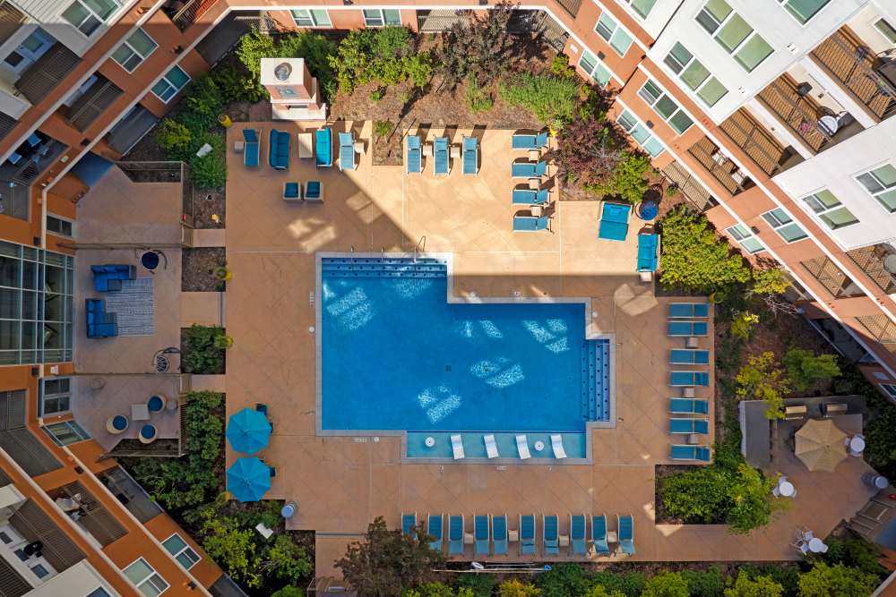 Drone shot of Helios in Englewood, Colorado