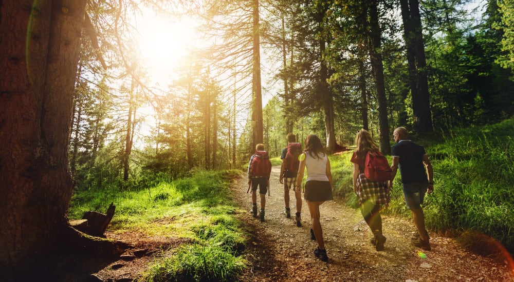 Residents walking through the ponderosa park near The Pines on Spring Rain in Spring, Texas