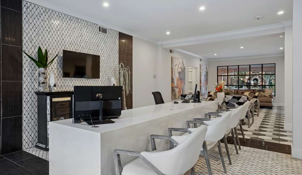 Leasing office at Carrara at Cole in Dallas, Texas