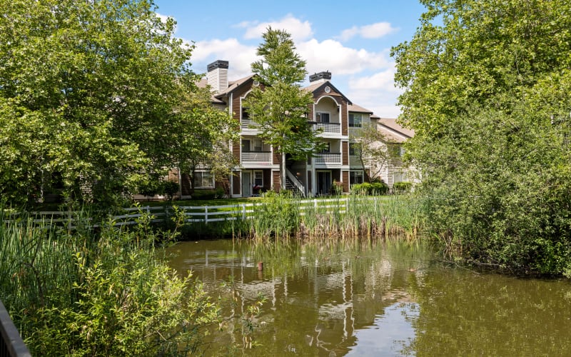 The pond at Olin Fields Apartments in Everett, Washington
