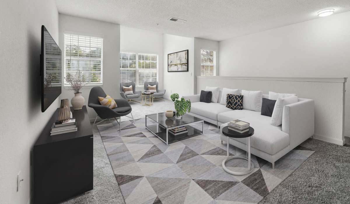 Furnished Apartment Living Room at Eastlake Gardens in Decatur, Georgia
