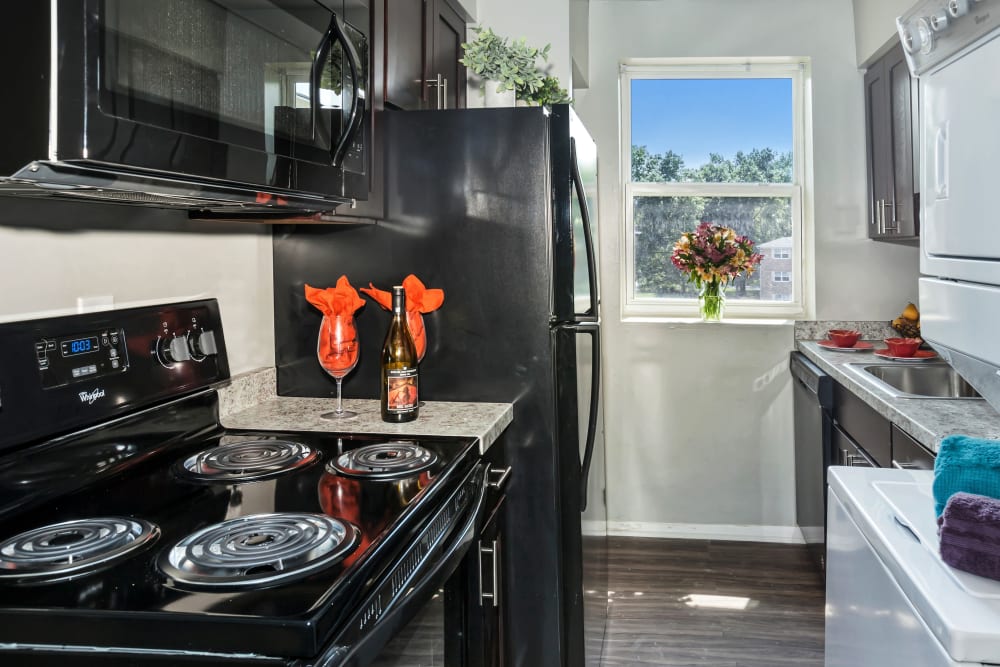 Model kitchen at Lehigh Square in Allentown, Pennsylvania