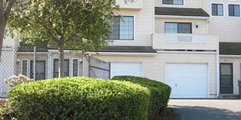 Looking up a driveway towards a home at Howard Gilmore Terrace in La Mesa, California