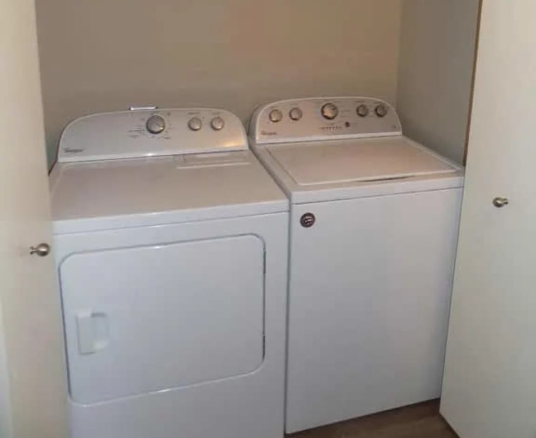 In-unit washer and dryer at The Palms Apartments in Sacramento, California