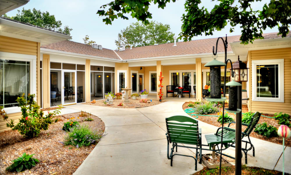 Courtyard at The Residences on Forest Lane in Montello, Wisconsin