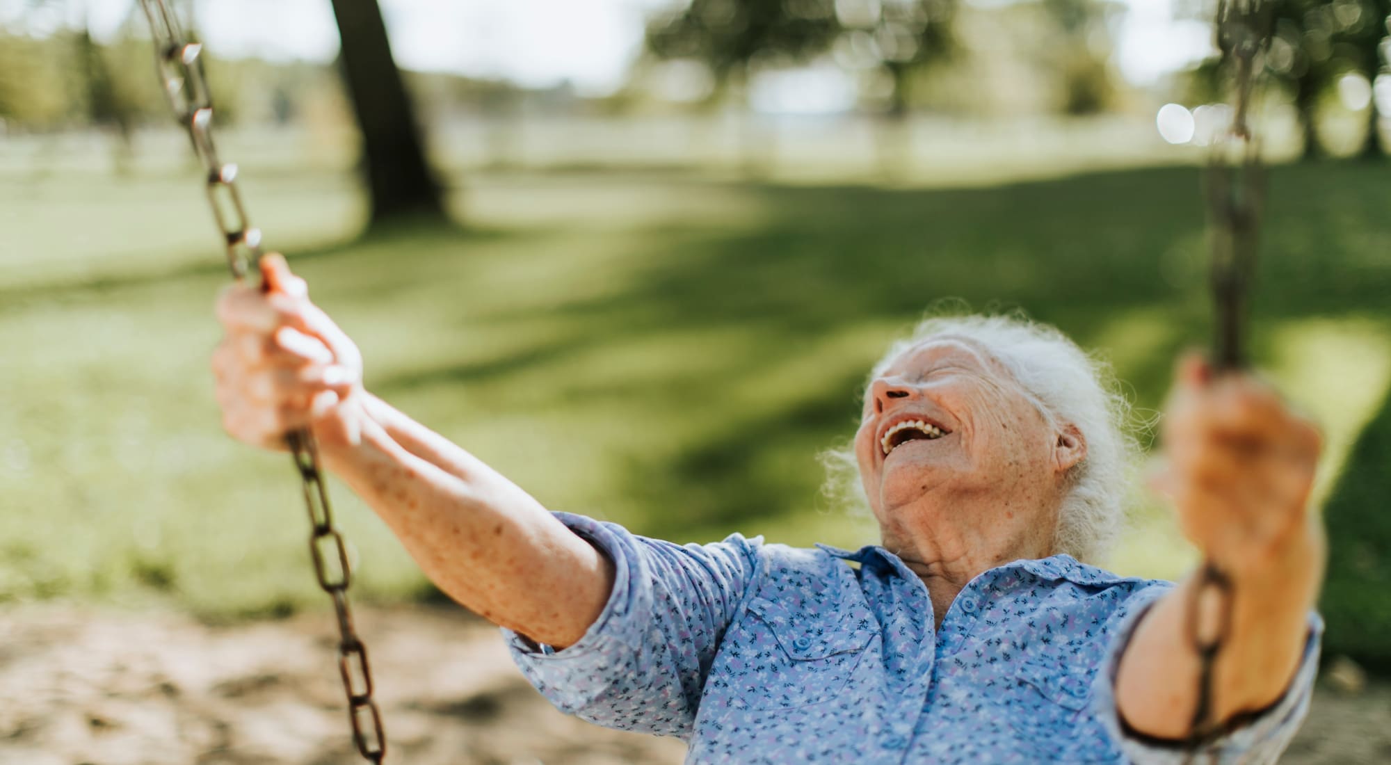 Happy resident at Blossom Vale Senior Living in Orangevale, California