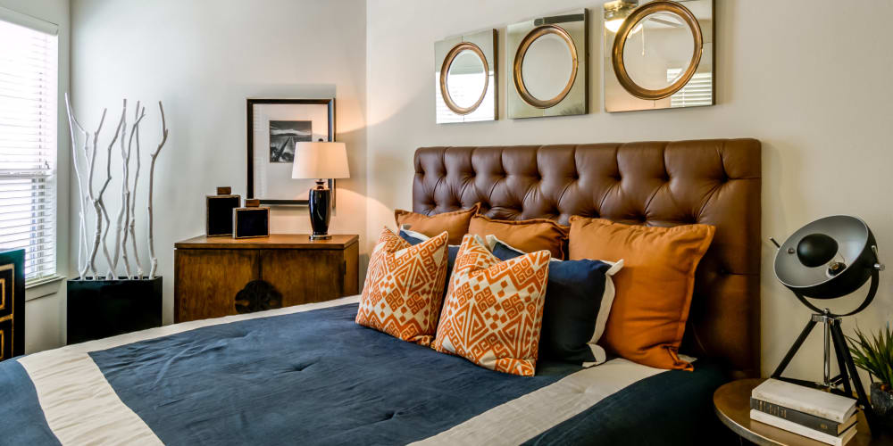 Main bedroom at Firewheel Apartments in San Antonio