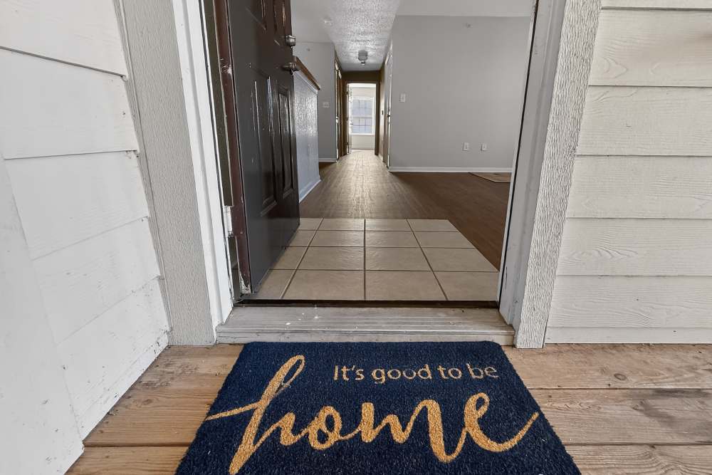 Entrance door of an apartment at Lakeside in Mt Pleasant, Texas