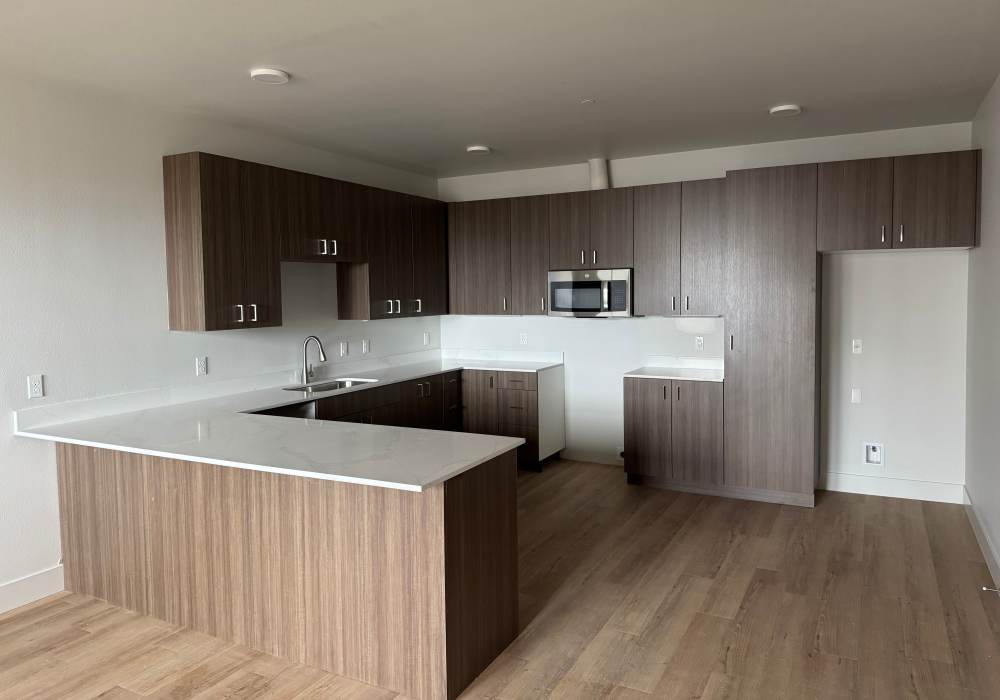 Open concept living room at The Heights at Happy Valley in Happy Valley, Oregon