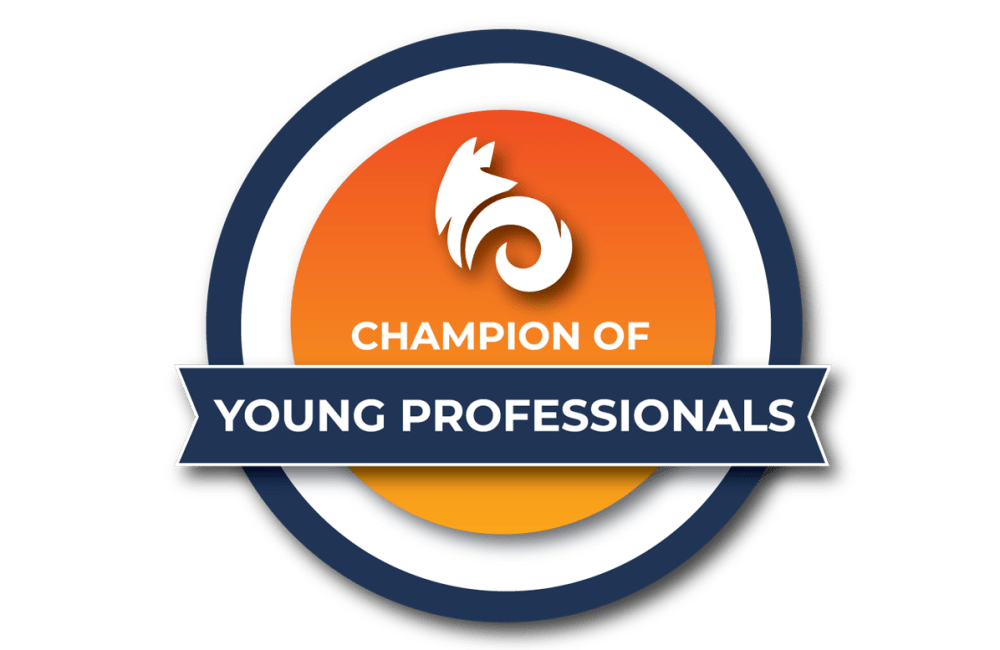 Touchmark on West Prospect in Appleton, Wisconsin Young Professionals award badge