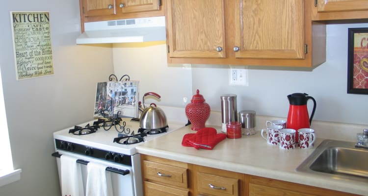 Fully-equipped kitchens at Commons at White Marsh Apartments allow for endless culinary creations!