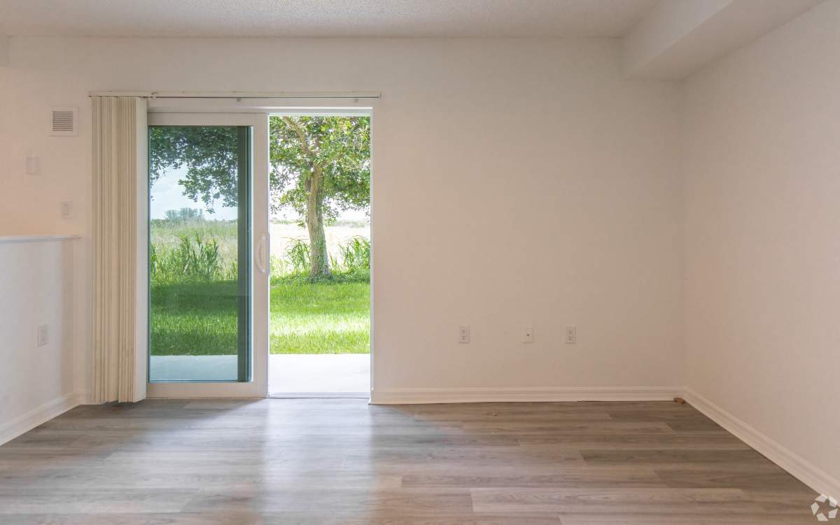 Private patio at Sunset Bay Apartments in Cutler Bay, Florida