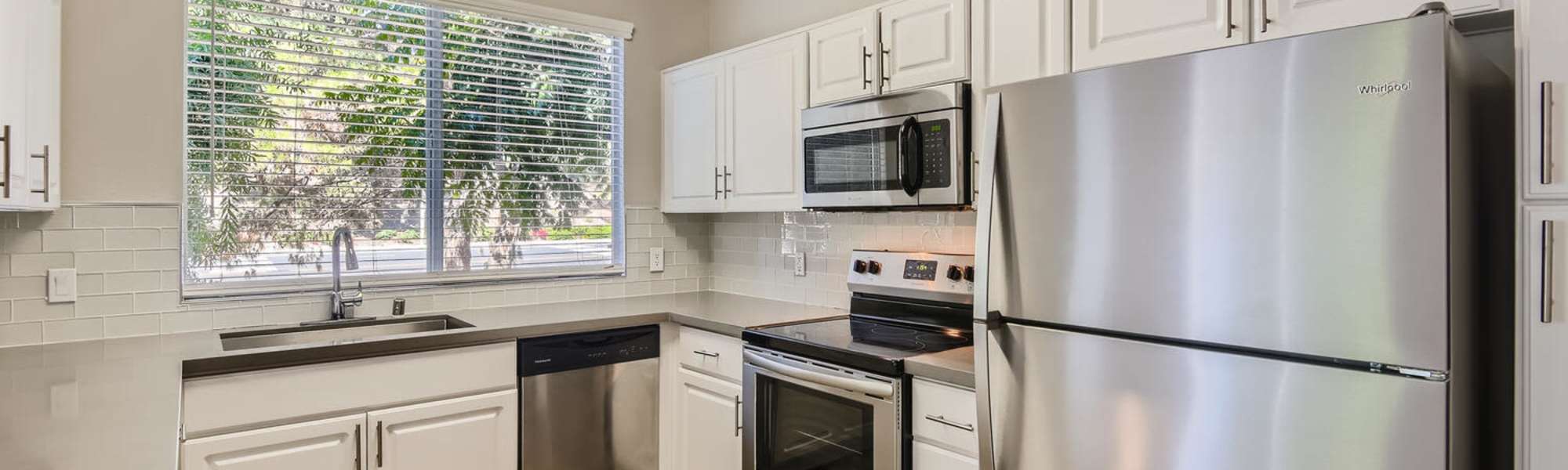 Luxury kitchen at Alicante Apartment Homes in Aliso Viejo, California