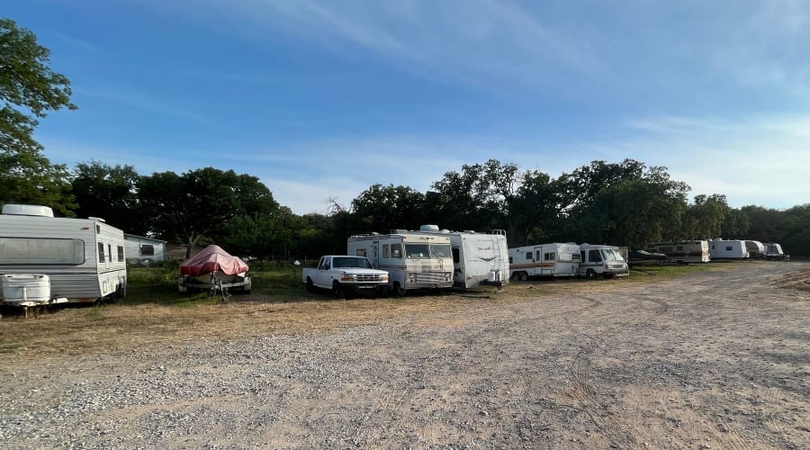 boat storage at KO Storage in Mineral Wells, Texas