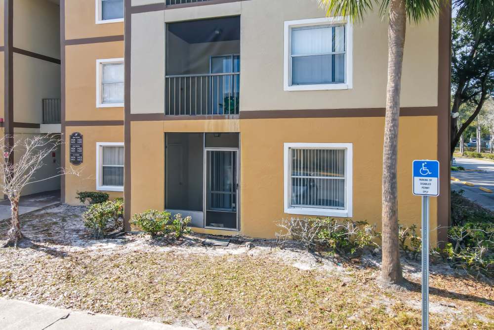 Entrance of an apartment at Huntington Reserve in Sanford, Florida