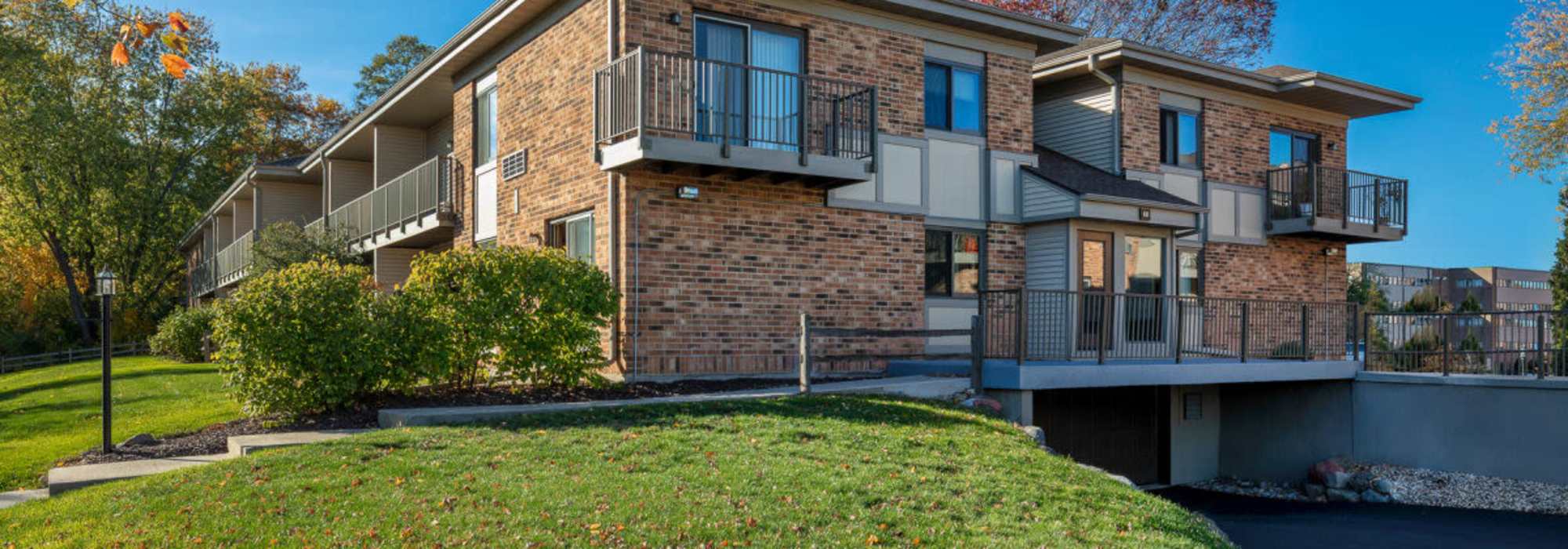 Exterior of building at Schroeder Square Apartments in Madison, Wisconsin