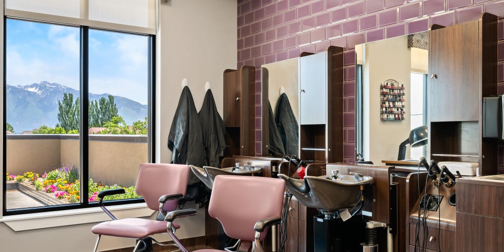 Beauty salon at Anthology of South Jordan in South Jordan, Utah