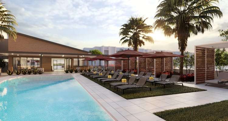 Swimming pool at Alexan Tempe in Tempe, Arizona