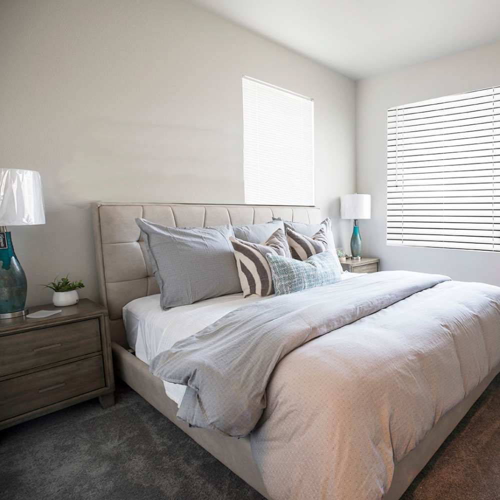 Large bedrooms at Citrine Apartments in Healdsburg, California