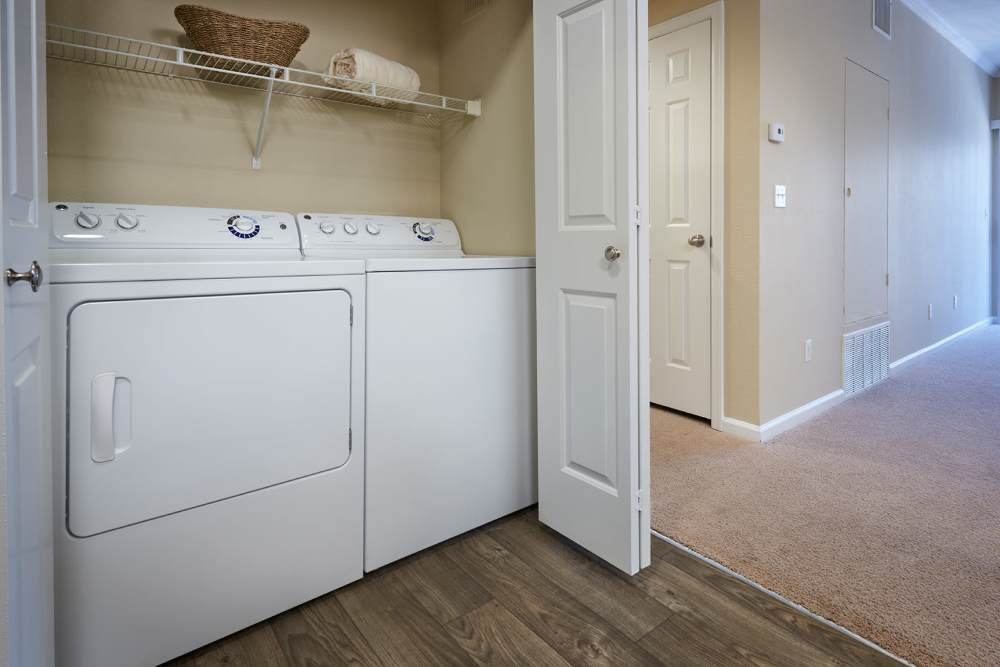 Laundry available at Skyecrest Apartments in Lakewood, Colorado