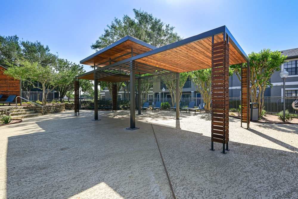 Pool side cabana at Seacrest in Katy, Texas