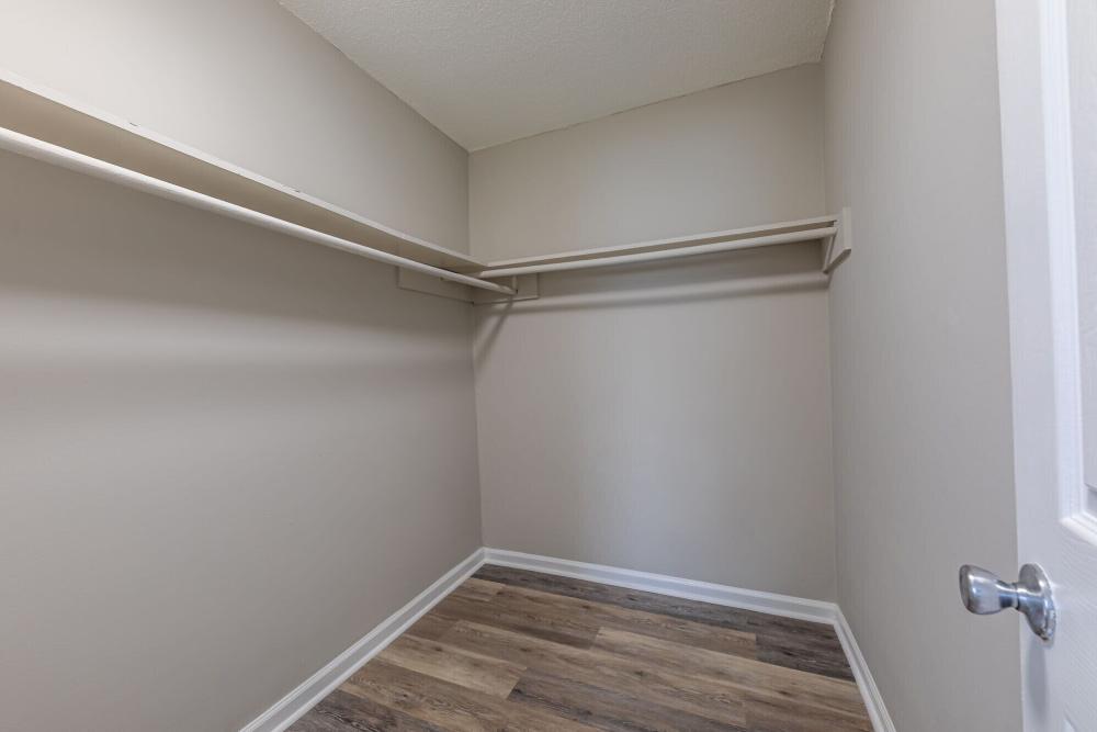 Walk-in closet at Lofts At Glenhaven in Winston Salem, North Carolina