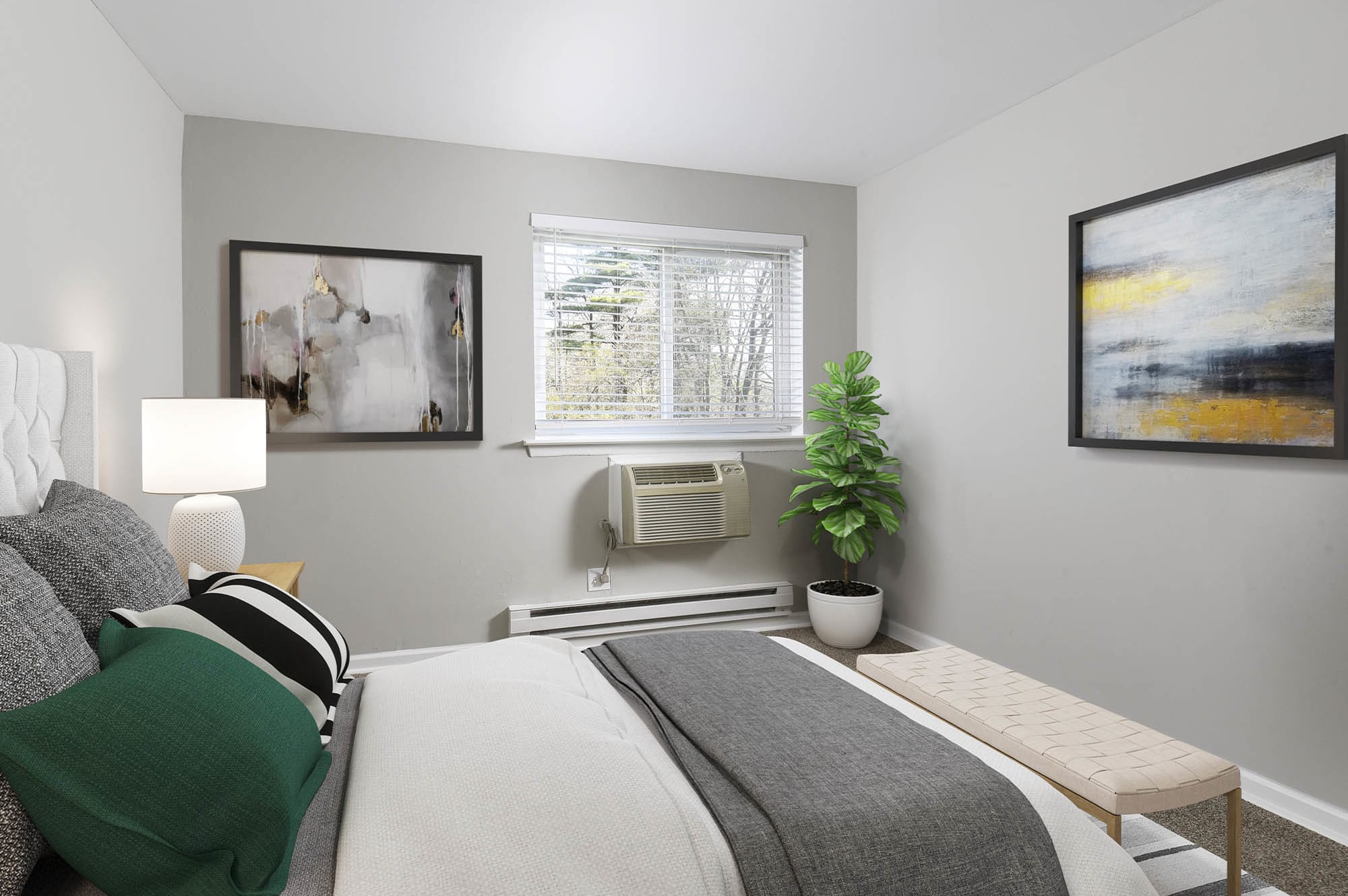 model bedroom at The Addison, North Wales, Pennsylvania