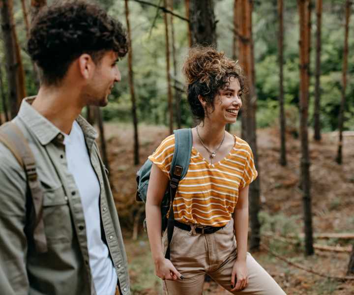 A couple out hiking near Vetra Asheville in Arden, North Carolina