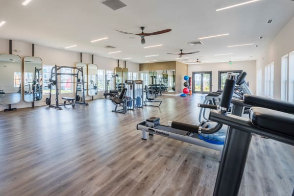 State of the art fitness center at The Collins in Charlotte, North Carolina