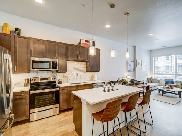 Stunning kitchen at Vue West Apartment Homes in Denver, Colorado