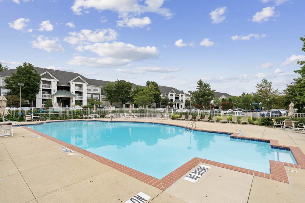 Swimming pool at Dulles Center Apartments in Herndon, Virginia