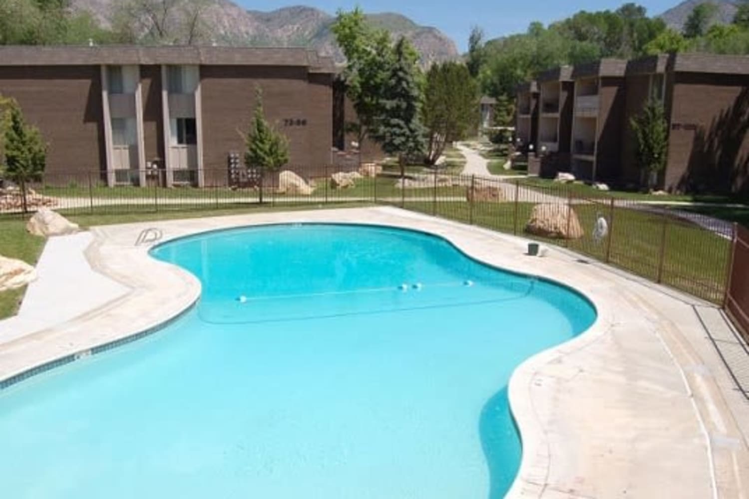 Rendering of residents swimming pool at Country Woods Apartments in Ogden, Utah