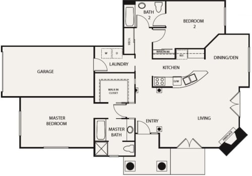 Independent Living Villa Two Bedroom I at Tuscany at McCormick Ranch in Scottsdale, Arizona