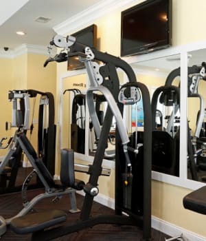 Fitness center at Compass Landing in Newport, North Carolina
