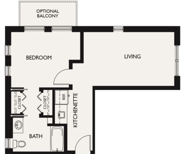 Plan H floor plans at The Inn at Greenwood Village in Greenwood Village, Colorado