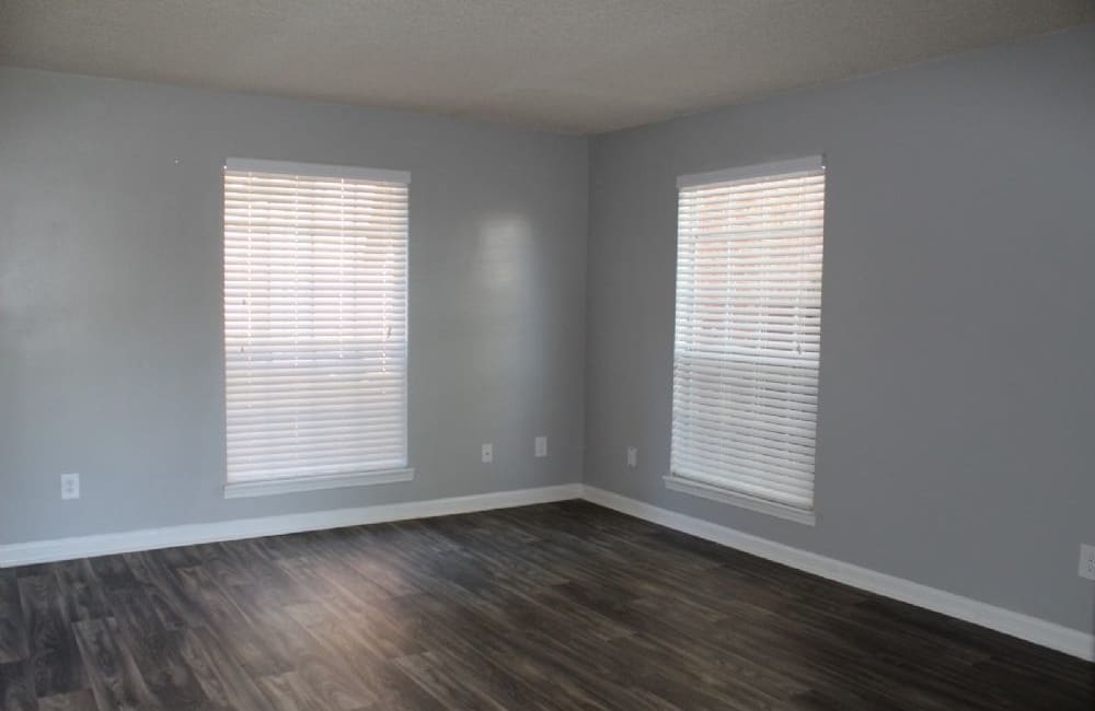 Wood-style flooring in an apartment at Killan Hill in Snellville, Georgia