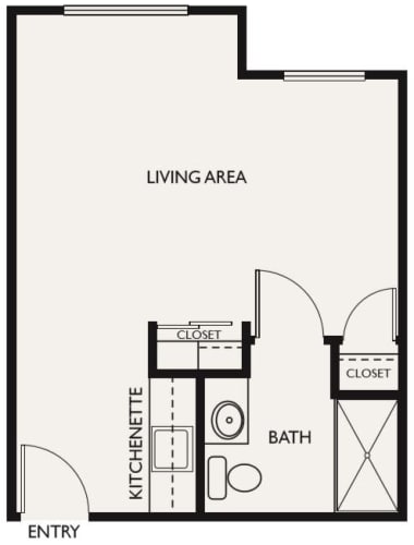 Assisted Living Studio II at The Commons at Dallas Ranch in Antioch, California