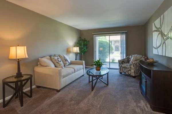 Modern living room at Andover Park in Valparaiso, Indiana