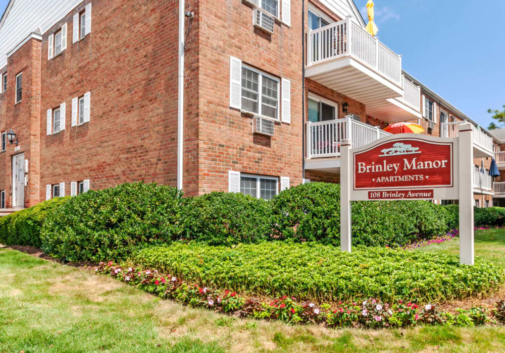 Signage at Brinley Manor in Bradley Beach, New Jersey