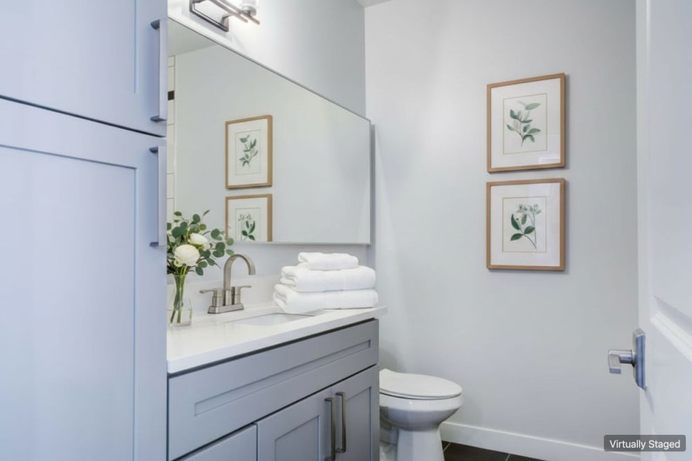 Bathroom at Steelyard Apartments in St. Louis , MO