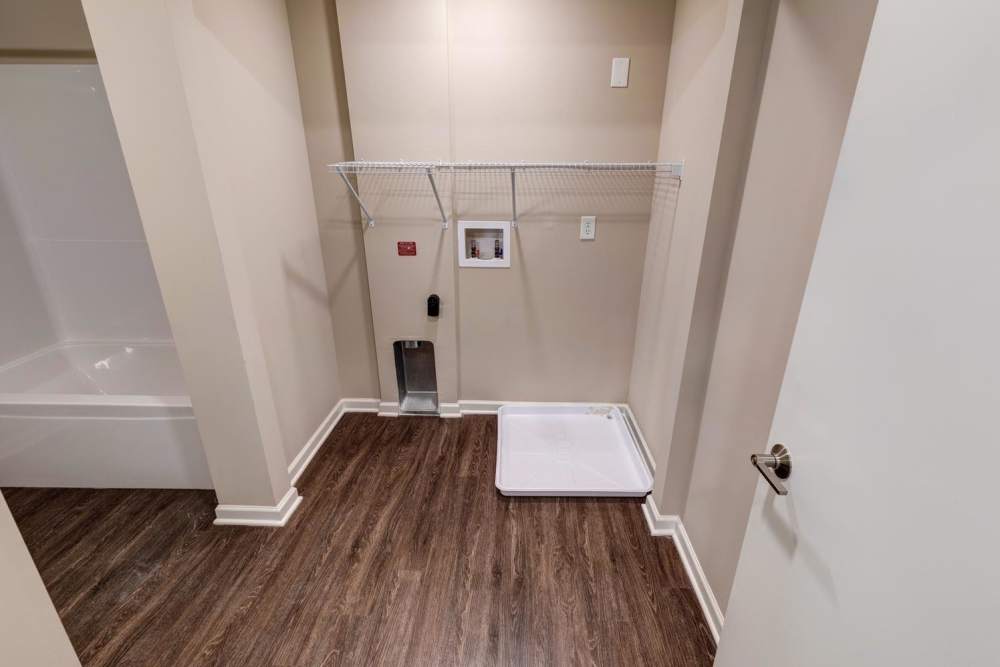 Closet with access to bathroom at Harpers Crossing in Plainfield. IN