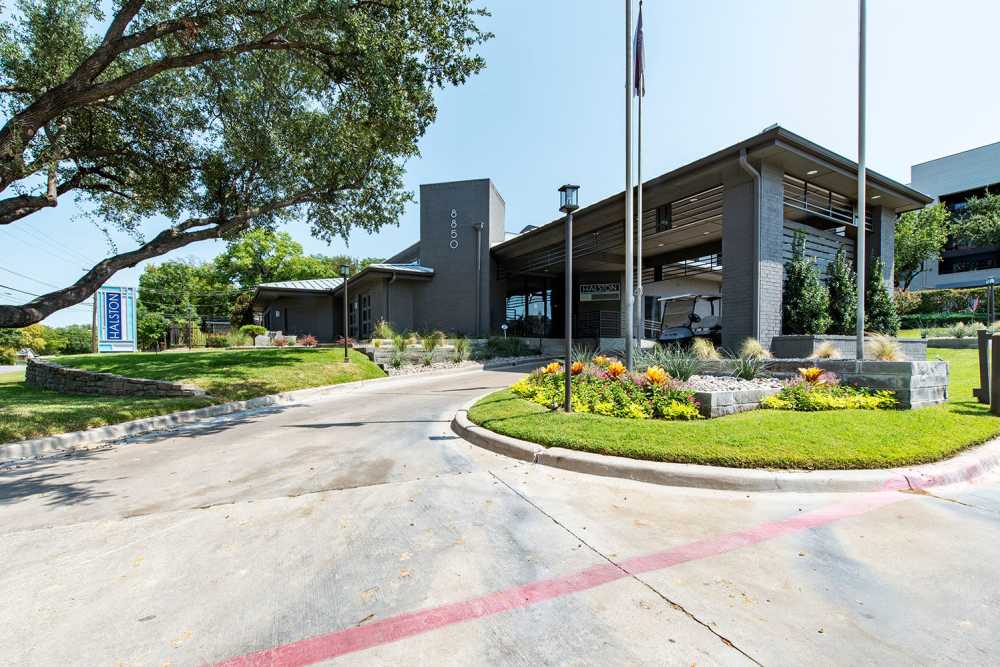 Exterior view of community at Halston in Dallas, Texas