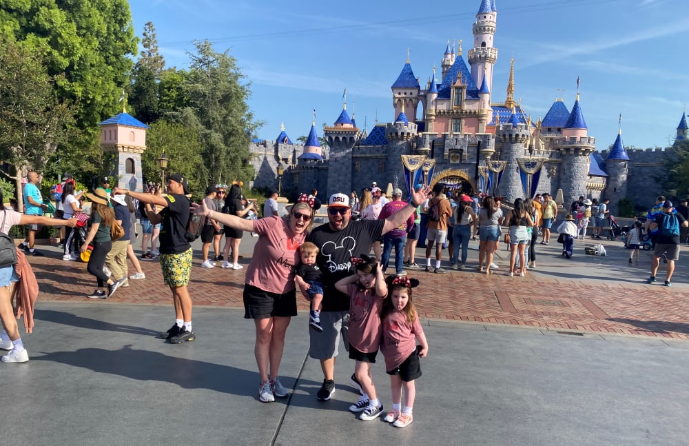 Albert Garibaldi from Touchmark Central Office in Beaverton, Oregon and his family on enjoying a trip to Disney.